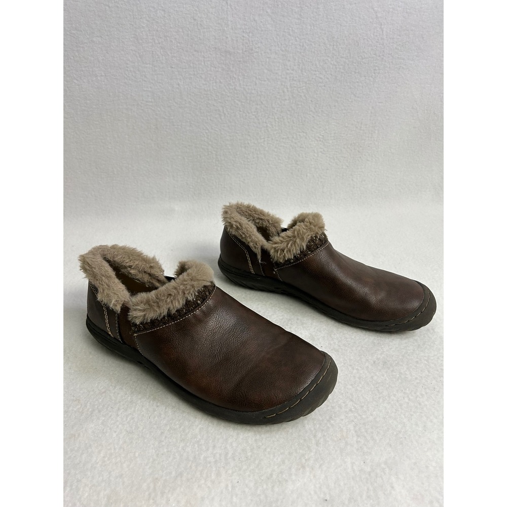 Cozy Winter Outdoor JBU by Jambu Womens 8.5M Brown Jade Faux Fur Slip On Mules